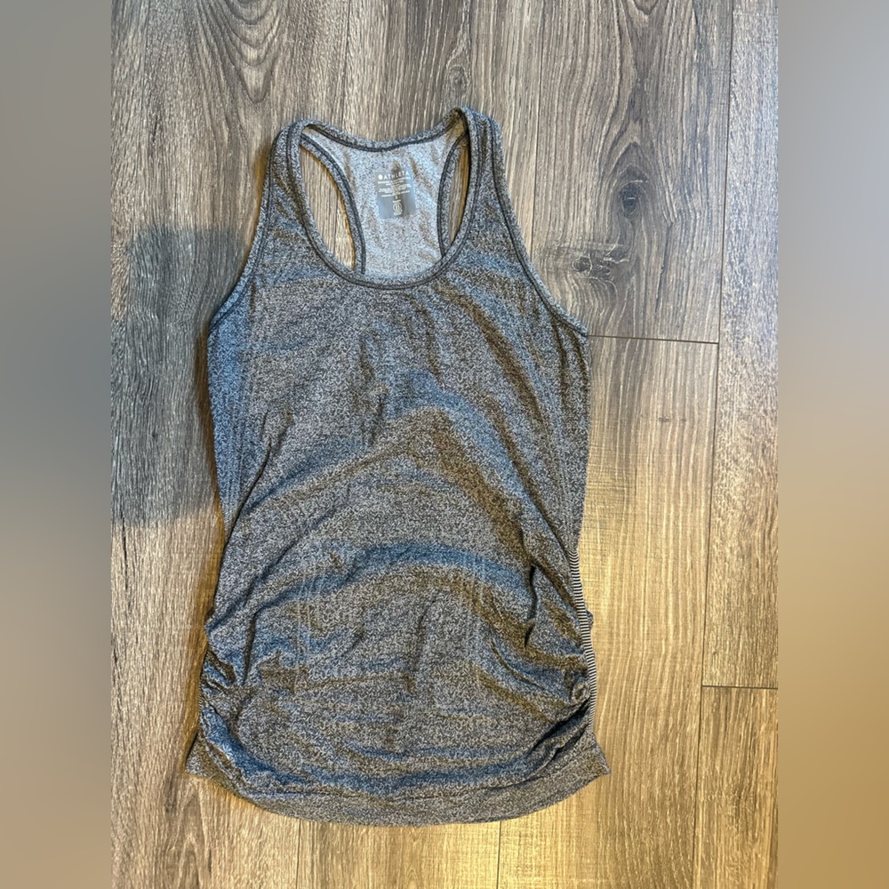 Athleta Gray Fitted Ribbed Tank Top